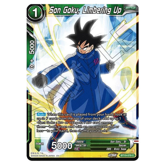 Dragon Ball Super - Fighter's Ambition - Son Goku, Limbering Up - BT19-079