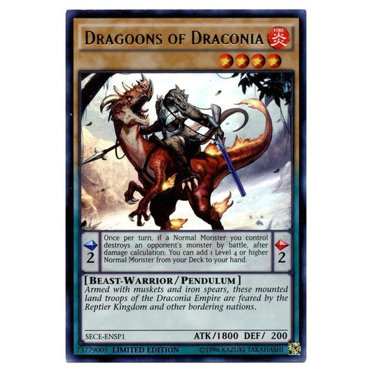 Yu-Gi-Oh! - Secrets of Eternity Sneak Peek Participation Card - Dragoons of Draconia (Ultra Rare) SECE-ENSP1