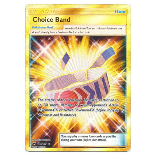 Pokemon - Sun & Moon - Burning Shadows - Choice Band (Secret Rare) - 162/147