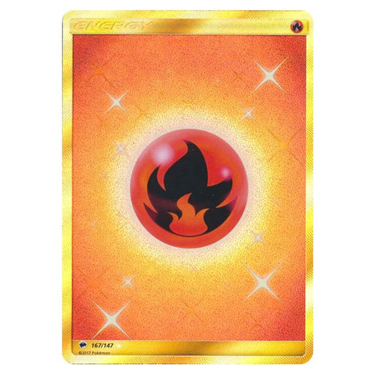 Pokemon - Sun & Moon - Burning Shadows - Fire Energy (Secret Rare) - 167/147