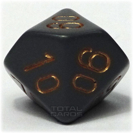 Chessex - Opaque 16mm D10/100 - Dark Grey w/Copper