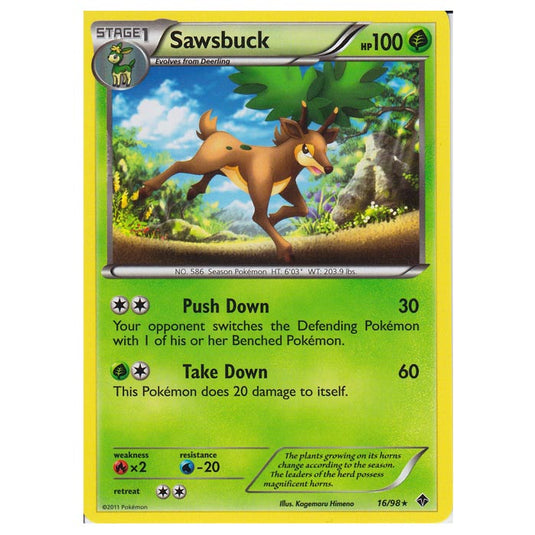 Pokemon - Black & White - Emerging Powers - Sawsbuck 16/98