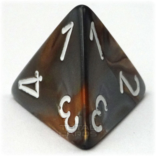 Chessex - Gemini 16mm D4 - Copper-Silver w/White