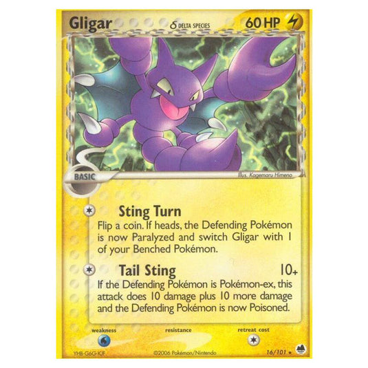 Pokemon - EX Dragon Frontiers - Gligar δ Delta Species - 016