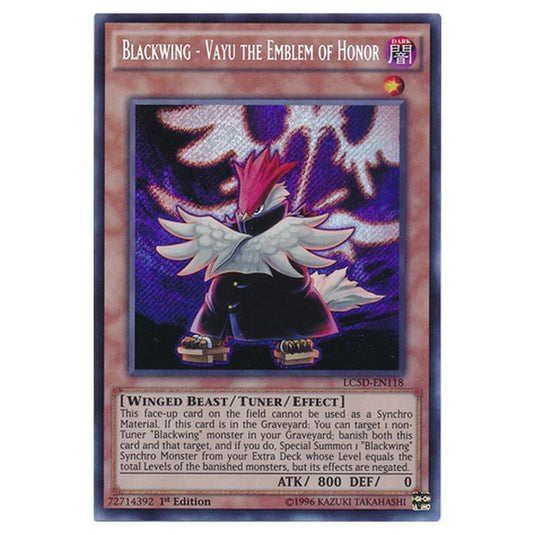 Yu-Gi-Oh! - Legendary Collection 5D's Mega Pack - Blackwing - Vayu the Emblem of Honor (Secret Rare) LC5D-EN118