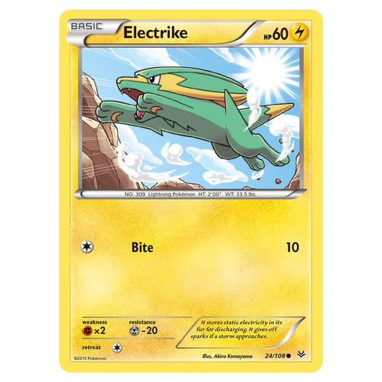 Pokemon - XY - Roaring Skies - Electrike - 24/108 (Reverse Holo)