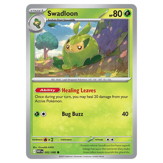 Swadloon 002 card from the Pokemon set White Flare