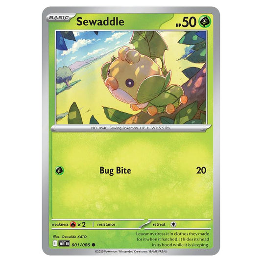 Sewaddle 001 card from the Pokemon set White Flare