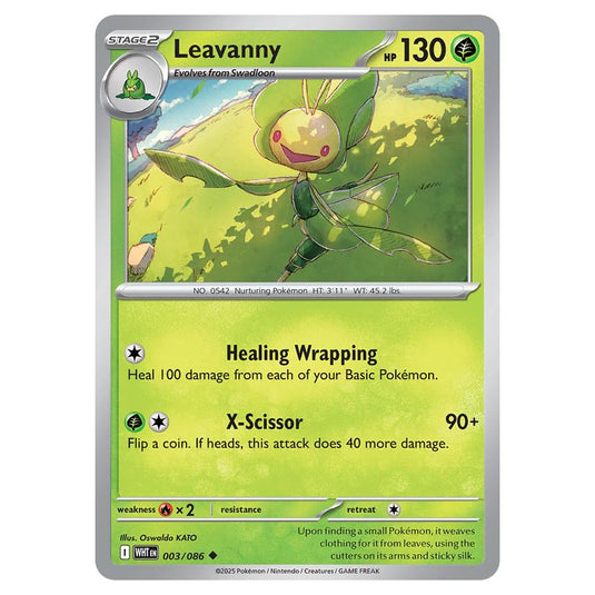 Leavanny 003 card from the Pokemon set White Flare