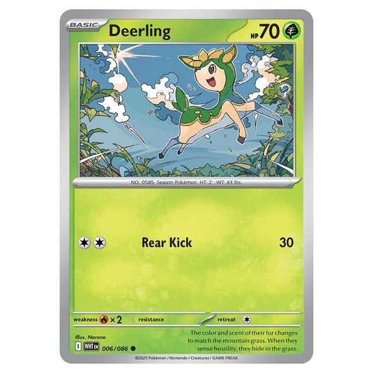 Deerling 006 card from the Pokemon set White Flare