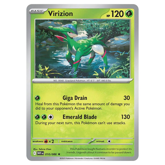 Virizion 010 card from the Pokemon set White Flare
