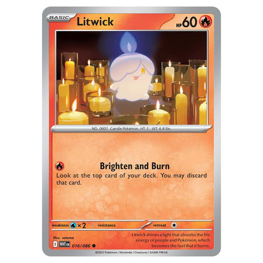 Litwick 016 card from the Pokemon set White Flare