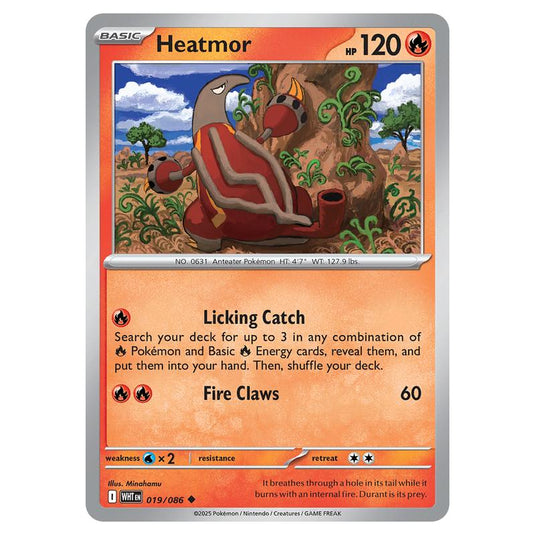 Heatmor 019 card from the Pokemon set White Flare