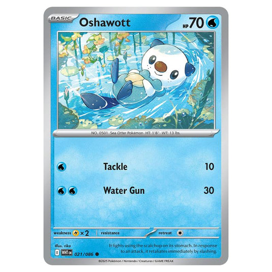 Oshawott 021 card from the Pokemon set White Flare