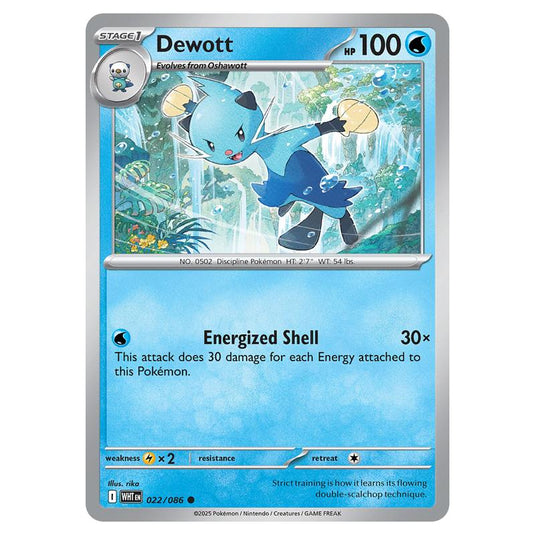 Dewott 022 card from the Pokemon set White Flare