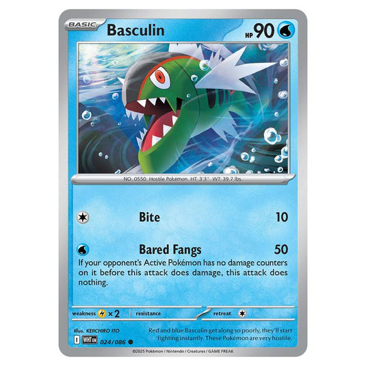 Basculin 024 card from the Pokemon set White Flare