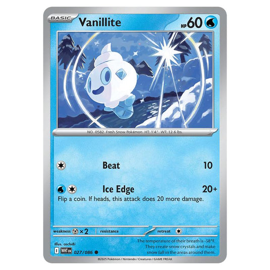 Vanillite 027 card from the Pokemon set White Flare