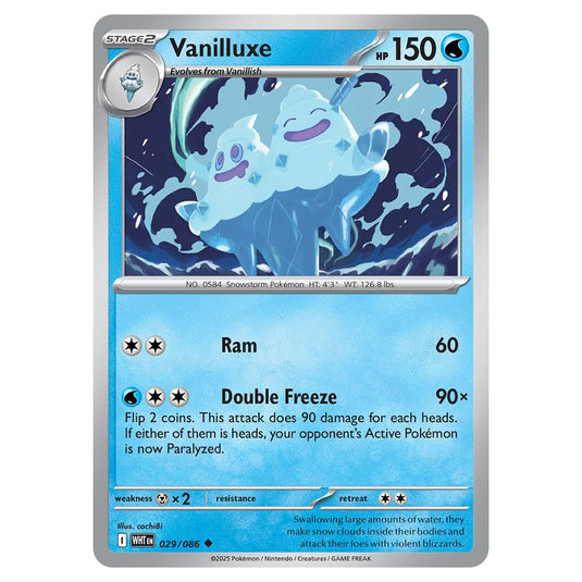 Vanilluxe 029 card from the Pokemon set White Flare