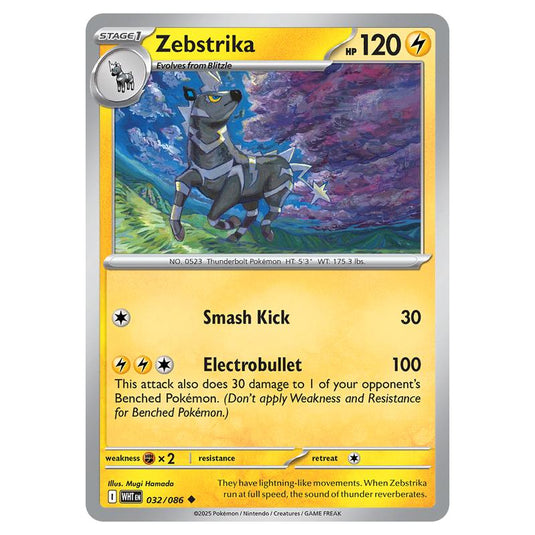 Zebstrika 032 card from the Pokemon set White Flare