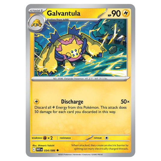 Galvantula 034 card from the Pokemon set White Flare