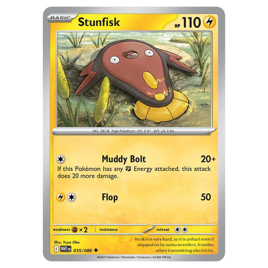 Stunfisk 035 card from the Pokemon set White Flare