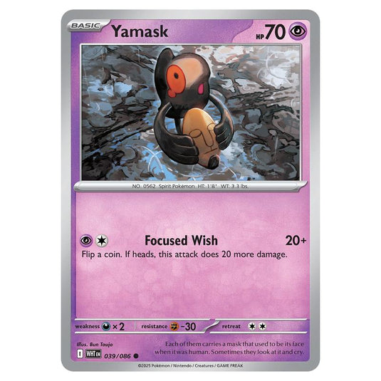 Yamask 039 card from the Pokemon set White Flare