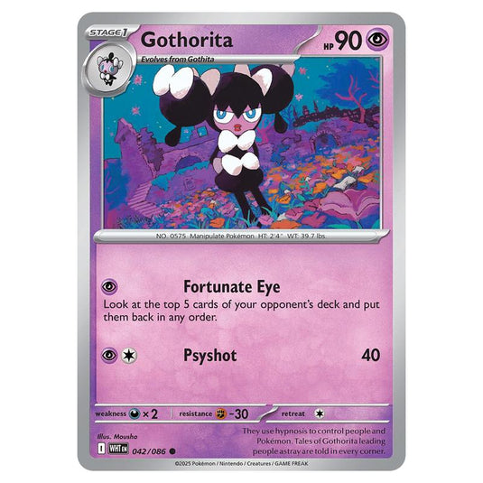 Gothorita 042 card from the Pokemon set White Flare