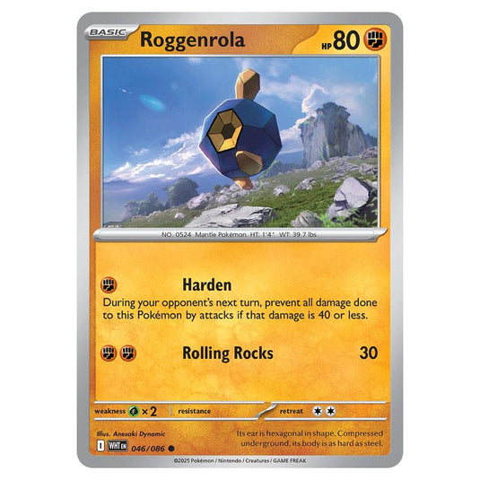 Roggenrola 046 card from the Pokemon set White Flare