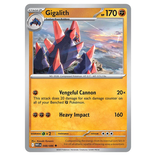 Gigalith 048 card from the Pokemon set White Flare