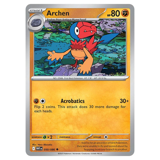 Archen 050 card from the Pokemon set White Flare