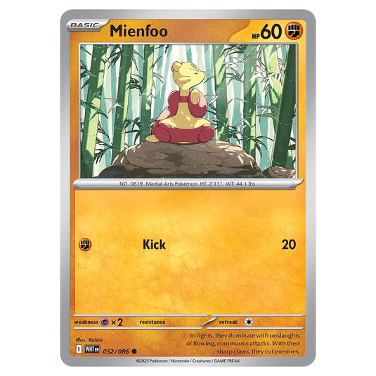 Mienfoo 052 card from the Pokemon set White Flare