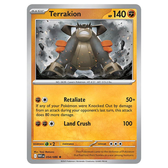 Terrakion 054 card from the Pokemon set White Flare