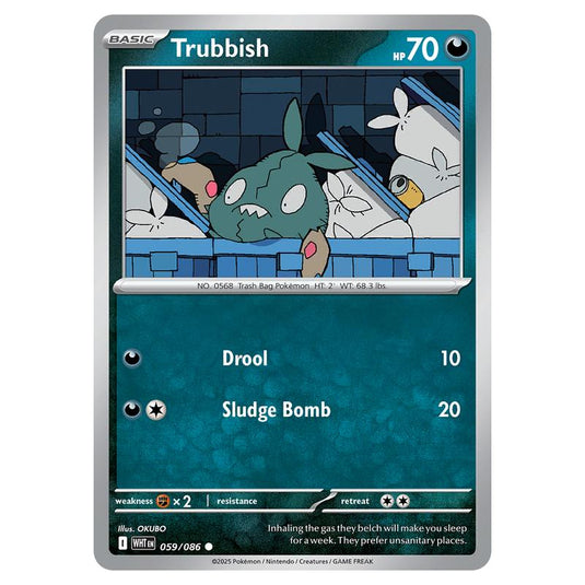 Trubbish 059 card from the Pokemon set White Flare