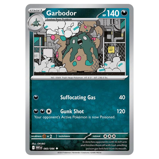 Garbodor 060 card from the Pokemon set White Flare