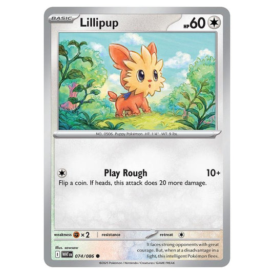 Lillipup 074 card from the Pokemon set White Flare