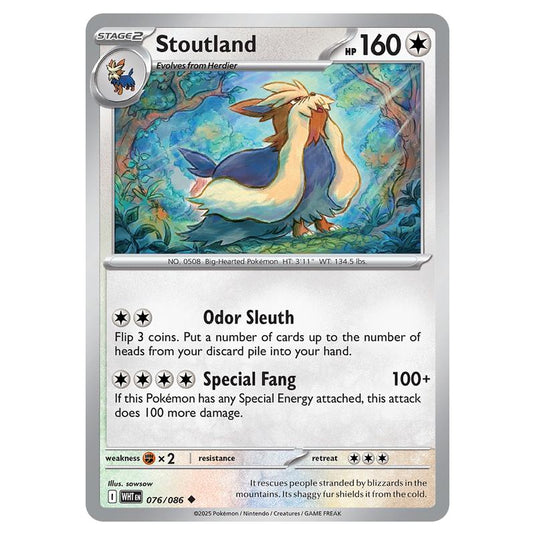 Stoutland 076 card from the Pokemon set White Flare