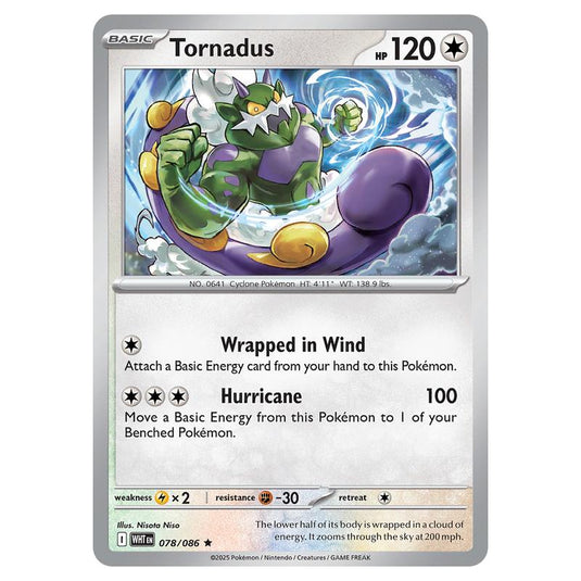 Tornadus 078 card from the Pokemon set White Flare