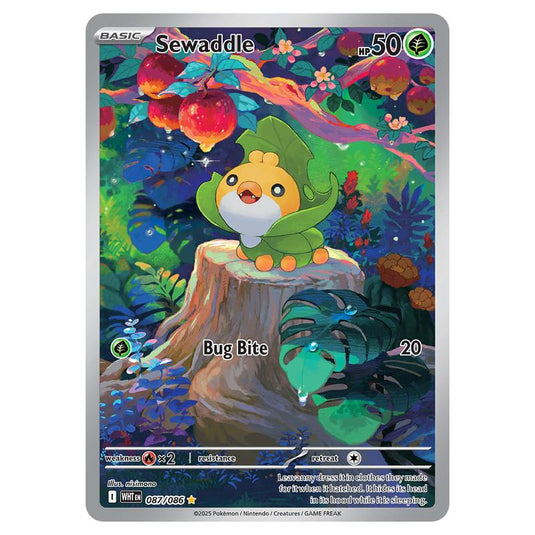 Sewaddle 087 card from the Pokemon set White Flare