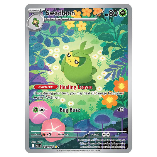 Swadloon 088 card from the Pokemon set White Flare