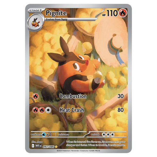 Pignite 097 card from the Pokemon set White Flare