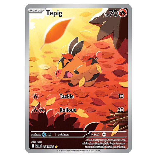 Tepig 096 card from the Pokemon set White Flare