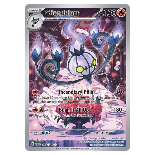 Chandelure 103 card from the Pokemon set White Flare