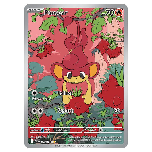 Pansear 099 card from the Pokemon set White Flare