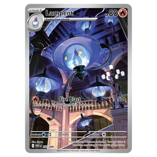 Lampent 102 card from the Pokemon set White Flare