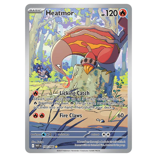 Heatmor 104 card from the Pokemon set White Flare