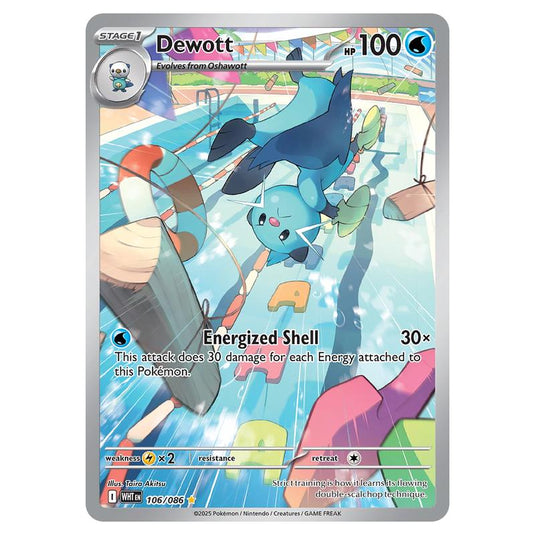 Dewott 106 card from the Pokemon set White Flare