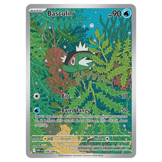 Basculin 108 card from the Pokemon set White Flare