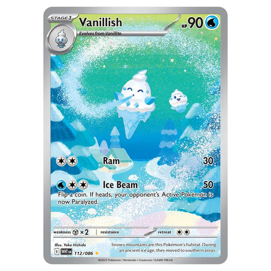 Vanillish 112 card from the Pokemon set White Flare
