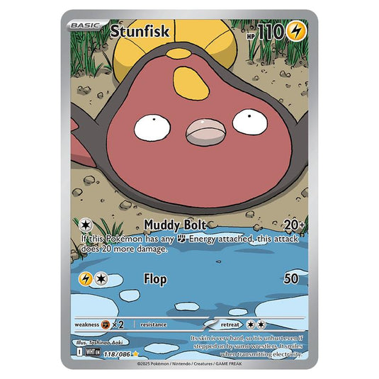 Stunfisk 118 card from the Pokemon set White Flare