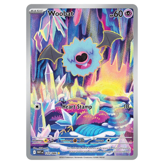 Woobat 119 card from the Pokemon set White Flare